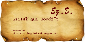 Szilágyi Donát névjegykártya