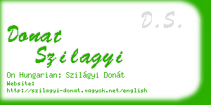 donat szilagyi business card
