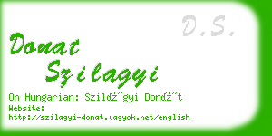 donat szilagyi business card